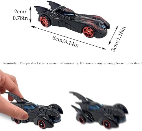 Image of Mashes Black Super Hero Mini Metal Die Cast Car Toy Vehicle Play High Speed Unbreakable for Kids Small Racing Car for Exciting Playtime Adventures Movie Vehicle