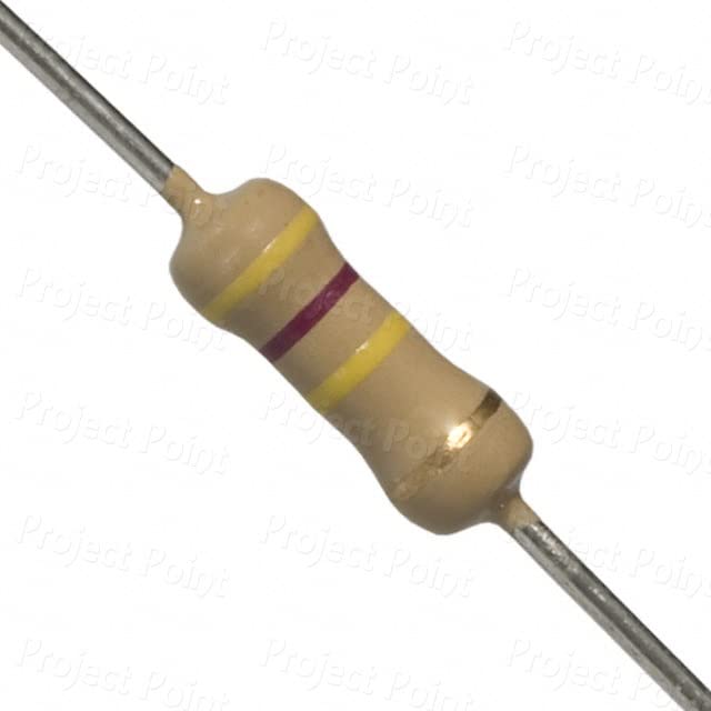 Image of BRANDED Carbon Film Resistor 1 /4 watt 4 Band Tolerance 5% - Total 100pcs Value (470K Ohms)