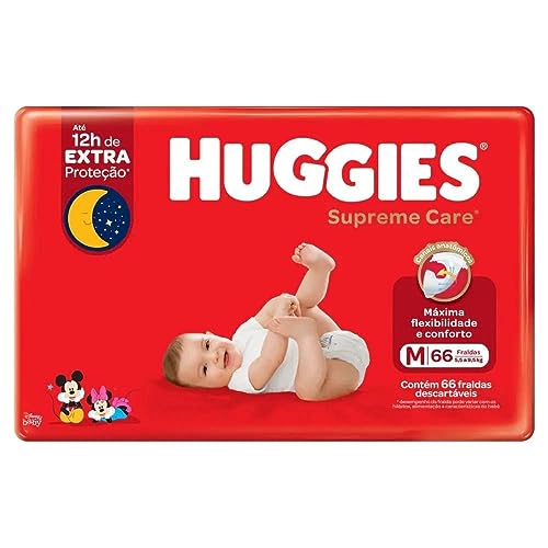 Fralda Huggies Supreme Care M 66 Unidades