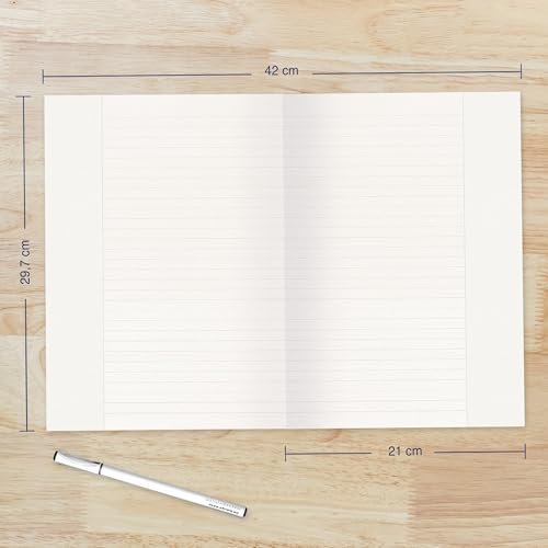 herlitz Kanzleipapier Recycling A3 auf A4 gefalzt, liniert, Rand außen, 70 g/m², 250 Kanzleibögen
