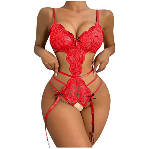 One Piece Lingerie Women Deep V Teddy Sexy Hollow Out Bodysuit Lace Exotic Sluttly Nightwear for Sex Naughty Play product thumbnail 8