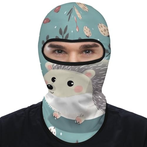 Balaclava para hombre, máscara para esquí con diseño de erizo, cubreboca facial para ciclismo y deportes de invierno miniatura 7