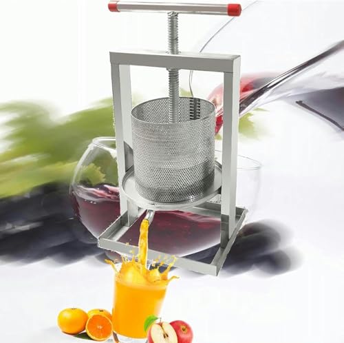 LYJYUJIE Apfelpresse Apfelpresse 2L/4L/8L Fruchtpresse Handbuch Saft Making Tool Cider Apfel Traubenbeeren Wein Crusher~/