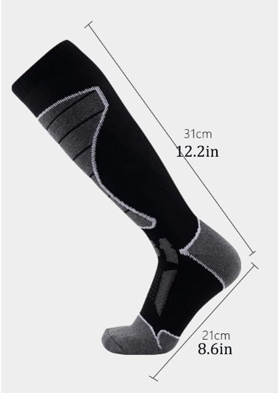 Ski Socks Men's Women's Warm Sports Hiking for Circulation, Athletic Recovery & Travel