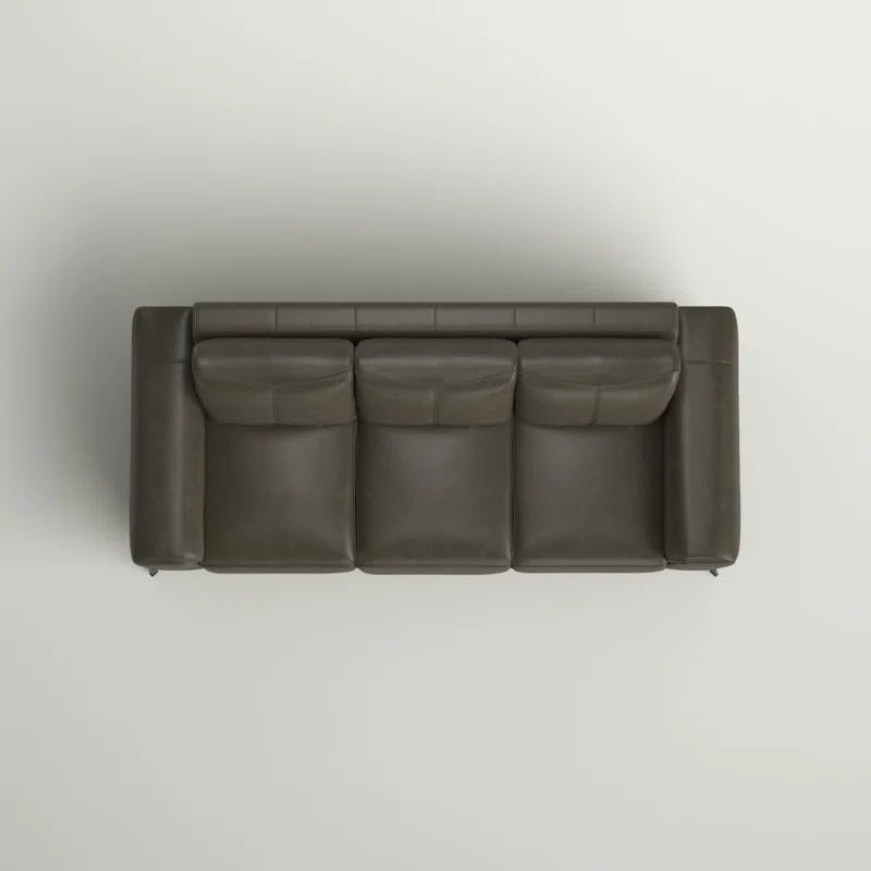 Image of LEGACY OF COMFORT Conley 86'' Leather 3 Seater Sofa Three Seater Lounger for Living Room Offices Hotels (Green, Three Seater)