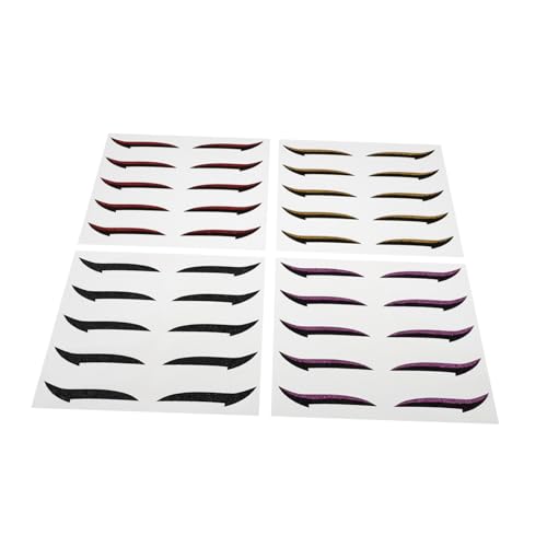 MUCKLILY 20 Pegatinas Delineador Reutilizables Adhesivos Maquillaje Ojos Decoración Profesional Ligero para Diario