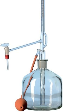 DURAN 24 318 33 5 Automatic Burette Pellet-Type, Side-Positioned Standard Ground Stopcock, 25 ml Capacity