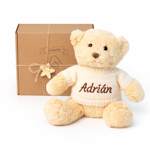 Balú Oso Peluche Personalizado con Nombre Bordado | Regalo Recién Nacido