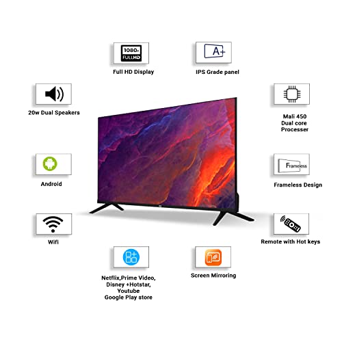 Image of IQ 80 cm (32 inches) Full HD Ready LED Frameless Android Smart TV IQFL32ST (Black)