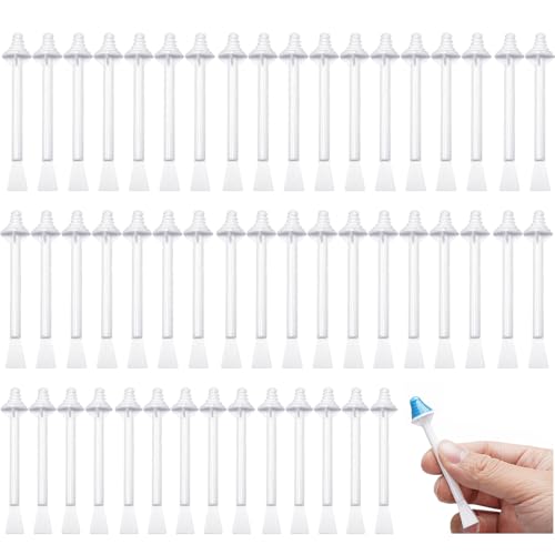Cheetham 50Pcs Dual-Ended Nose Wax Sticks 2-in-1 Nasal Waxing Spatulas for Hair Removal Plastic Wax Applicators for Nose Eyebrow & Facial Hair Cleaning