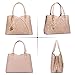 KKXIU Triple Compartments Purses and Handbags for Women Fashion Ladies Satchel Shoulder Top Handle Bag (3-Pink)
