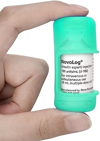 APDTEK Insulin Vial Protector Case for 10ML Short Vials (Novolog/Humalog/Humulin), Anti-Break Insulin Case Holder, Convenient Insulin Bottle Protector Sleeve for Diabetic Travel – Green
