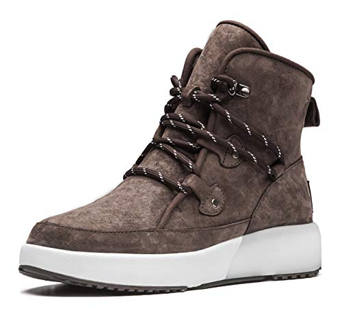 AUMU Taurus Leather Metal Buckle Brass Eyelets Suede Upper Laces Winter Snow Boots…