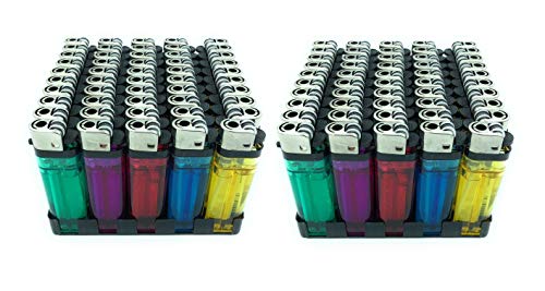 SLS SHOP 100 ACCENDINI Colori E Fantasie Assortiti Box da 50 Non Ricaricabili