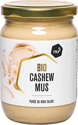 Cashew butter 250 g - Mantequilla de anacardo orgánica - Crema untable de nueces vegana- Libre de lactosa y gluten - Puré perfecto para una dieta equilibrada y saludable - de nu3 Cover