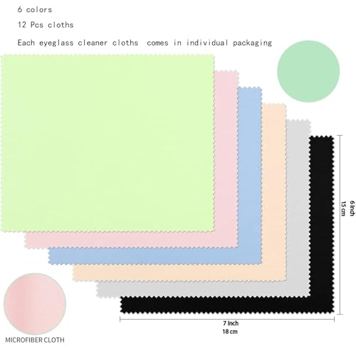 Bhccys Glasses Cleaning Cloths(12 Pcs),Premium Eyeglass Cleaner Cloth, Lens Wipes Cloth For Cleaning Eyeglasses thumb #1