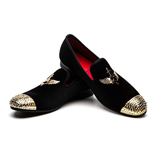 JITAI Mocassini Eleganti da Uomo Moda Scarpe Casual Scarpe Eleganti da Uomo, Nero 07, 45 EU (12 UK)