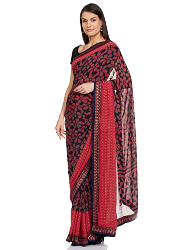 OOMPH! Women’s Georgette Sarees Fancy Georgette Sarees/plain Geor...
