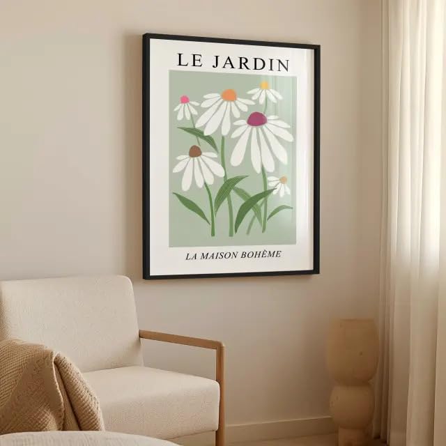 Cuadro le jardin x tableau décoratif végétal pour salon moderne