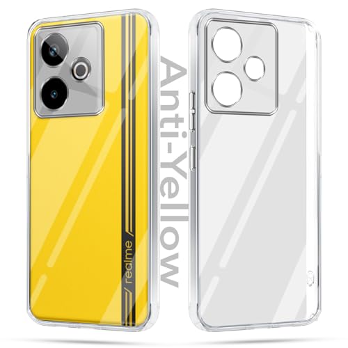 Image of Jkobi Lifetime Anti-Yellow Clear Back Cover Case for Realme GT 7T (Sleek Hard Crystal | Shockproof and Camera Protection)