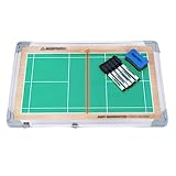 NURII Tragbare Badminton-Trainer-Taktiktafel, Professionelle Badminton-Taktiktafel, Trainingsassistent-Ausrüstung mit Stift