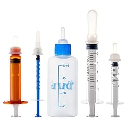 Puppy Kitten Bottle for Nursing, Newborn Baby Dog Cat Rabbit Feeding Bottles with Nipples Feeder Kit
