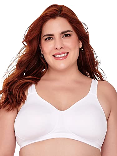 Ilusion 7306 - Women's Full Coverage Wireless U-Back Bra - White, 38C #TOP6