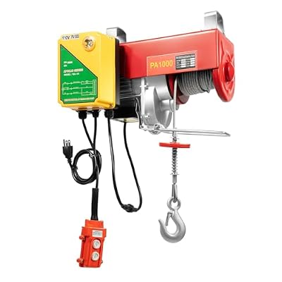 LyeXD 1100lbs/2200lbs Electric Hoist with Wire&Wireless Remote Control, Portable Electric Hoist Winch Single/Double Slings 19.7ft/39.4ft Lifting Height, Electric Hoist-Lift for Garage Warehouse