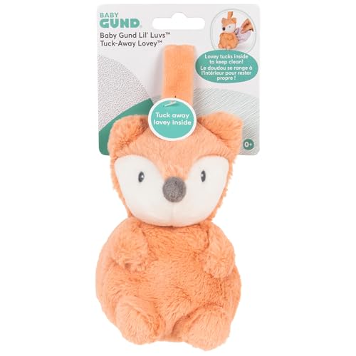 Image of GUND Baby Lil’ Luvs Tuck-Away Lovey, Emory Fox, Ultra Soft Animal Plush Toy with Built-in Baby Blanket for Babies and Newborns