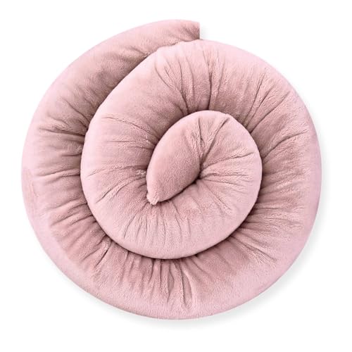 Bebeloo Seitenschläferkissen Körperkissen Pregnancy Pillow Bettkissen Bettschlange Nackenrolle Schlafkissen Stillkissen Bettumrandung Zugluftstopper (Pastellrosa, 210 cm)