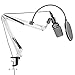 NEEWER Adjustable Microphone Suspension Boom Scissor Arm Stand, Max Load 1 KG Mic Stand for Radio Broadcasting, Voice-Over, Stage and TV Stations, Compatible with Blue Yeti Snowball Yeti X,etc (White)