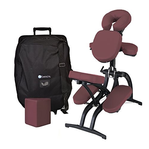 Image of EARTHLITE Portable Massage Chair AVILA II - Premium Folding Spa /Massage /Tattoo Chair incl. Rolling Carry Case