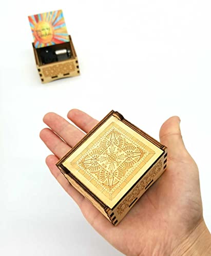 Micteney You are My Sunshine Music Box,18 Note Wood Music Box You are My Sunshine,Laser Engraved Clockwork Driven - Image 4