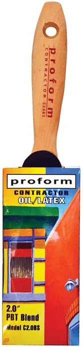 12-Pack of 2” Proform C2.0BS 70/30 Blend Straight Cut Paint Brush, Beavertail Handle