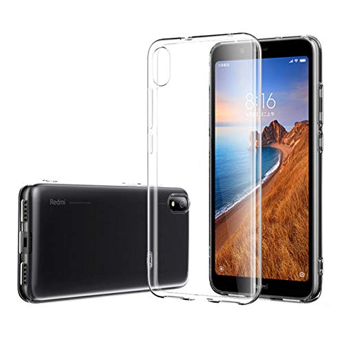 Image of Case Creation for Redmi 9A Premium Imported 0.3mm Crystal Clear Totu Silicone Transparent Flexible Soft Corner Protection with TPU Slim Back Case Color Variation Cover for Mi Redmi 9A
