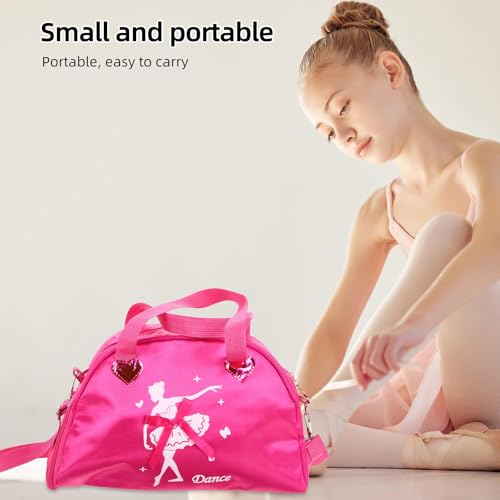 Mochila de ballet para niña pequeña de poliéster resistente para zapatos de baile 7