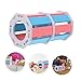 DOITOOL Wooden Hamster Tunnel Toy Colorful Pet Accessory for Animals Promotes Exercise and Agility Chew- Design for Hamsters Gerbils and Dwarf Mice