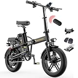 1200W/1500W Electric Bike for Adults, Max 27/30MPH, 50 Miles Range, 48V 20Ah Folding Ebike with 16'x3' Fat Tires, 11 Suspension, 330Lbs Load, Electric Bicycle for Commuting & Travel