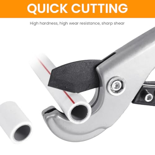 Image of Serplex PVC Pipe Cutter Heavy Duty SK5 Steel 1 /8-1 Inch Dia Safety Lock | Clean Cuts, Reduced Slipping, SK5 Steel Blade, Small-Diameter PE PPR Rubber Tubing, Secure Locking, Support Available