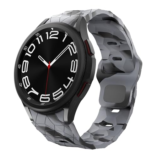 Image of WRIGSS Silicone Strap Compatible with Samsung Galaxy Watch 7 6 5 4 FE - No Gap Football Texture Band, Soft & Durable Replacement Wristband for 40mm 44mm Standard & Classic Models - Men & Women