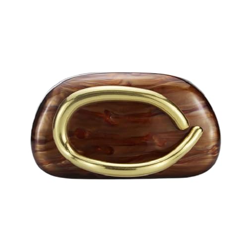 Image of Women Acrylic Clutch Box Metal Handle Evening Bag Trendy Ladies Shoulder Crossbody Purse for Wedding Party Causal