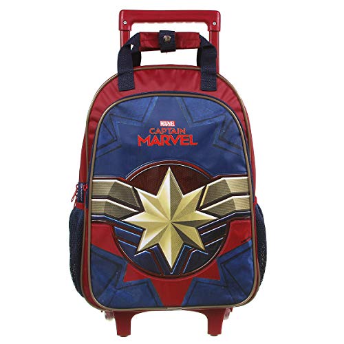 Mala Escolar G com Rodinhas, Capitã Marvel, DMW Bags, 11646, Colorida