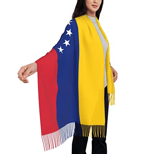 Women'S Flag Of Venezuela Oversize Tassel Shawl Scarf Wraps For Women2