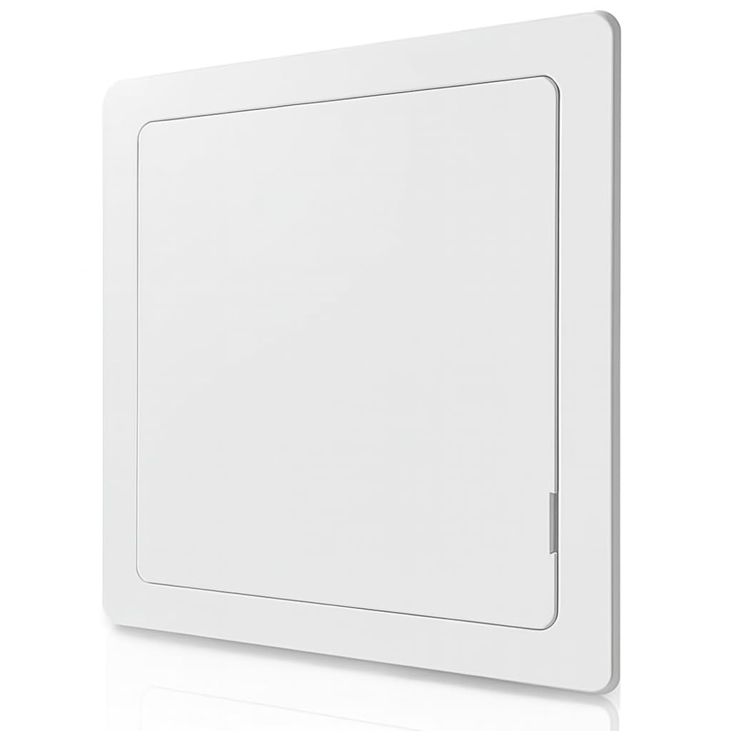 200x200mm Access Panel | High-Grade ABS Plastic Inspection Hatch | UPVC Door Panel | Plasterboard & Fuse Box Cover Cabinet | Conceals Wires, Meters, Pipes & More | Fits Flush to Surfaces