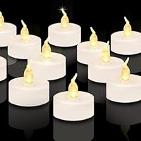 CNMTCCO 24 Stück LED Teelichter Kerzen, flammenlose Batterie Kerzen,helle flackernde Teelichter,lange Batterie 200+ Stunden für Weihnachten,Hochzeit,Party (Warm White)