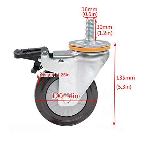 Tige filetée pour roulettes pivotantes 10,2 cm résolvant le blocage de vos chariots