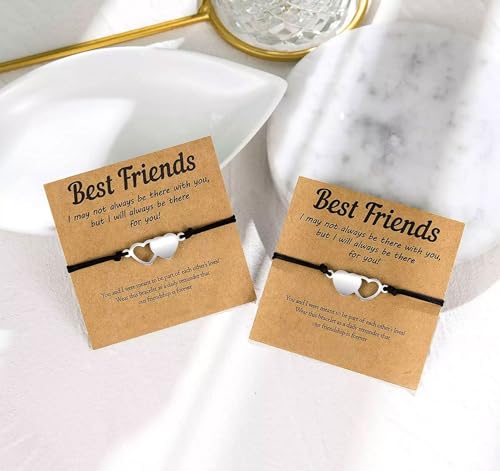 Image of Shining Diva Fashion Best Friends Friendship Bracelets for Women & Girls | Matching Heart Bracelets | Stylish Gifts for Girls | Anti Tarnish Stainless Steel Jewellery