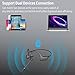 MONODEAL Bone Conduction Headphones with Mic, Bluetooth 5.3 Open Ear Headphones with Noise-Canceling Boom Microphone, Wireless Headset Earphones for Work, Driving, Home Office Commercial