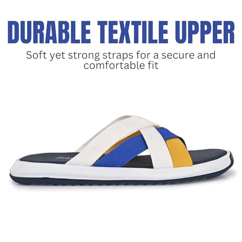 Image of Hirolas Men's Strappy Flip-Flop Slider Slippers