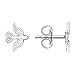 Produktbild SOKOLOV Jewelry Damen Ohrstecker 925 Silber I Einzigartige Silber Ohrstecker mit Vogel 1,1 x 1,3 cm I Exklusiver Designer Markenschmuck Damen-Schmuck Ohrschmuck - Echt Silber Ohrschmuck Stecker